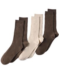 Lands' End - Men S 3-pack Cotton Core Crew Socks - Lyst