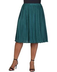 24seven Comfort Apparel - Plus Size Elastic Waistband Party Midi Skirt - Lyst