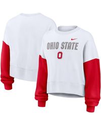 売れ筋商品|||ナイキ カットソー トップス レディース Women's White Kentucky Wildcats Color-Block Oversized Cropped Pullover Sweatshirt White Women's Nike Oversized Sweatshirts & Hoodies | Nordstrom