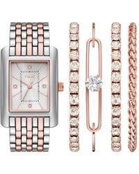 Folio - Quartz Three-hand Alloy Watch Set - Lyst