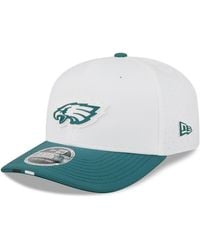 KTZ - White/midnight Green Philadelphia Eagles 2025 Nfl Training Camp 9seventy Adjustable Hat - Lyst