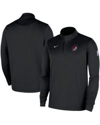 Nike - Portland Trail Blazers 2025/26 Authentic Coaches Quarter-zip Pullover Jacket - Lyst