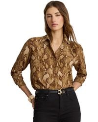 Ralph Lauren - Buttoned Placket Long-sleeve Shirt - Lyst