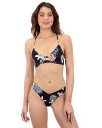 Hurley - Lily Lux Adjustable Bikini Top V Front Skimpy Swim Bottoms - Lyst