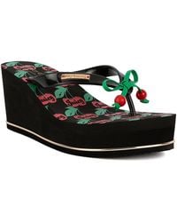 Juicy Couture - Umani Cherry Platform Wedge Flip-flop Sandals - Lyst