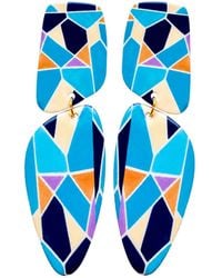 Swanky Designs - Sutton Dangle Statement Earrings - Lyst