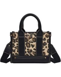 TRUE RELIGION - Leopard/pu Mini Tote - Lyst