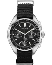 Bulova - 96a225 Men's Archive Lunar Pilot Date Single Chronograph Fabric Strap Watch - Lyst