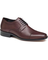 Johnston & Murphy Novick Cap Toe Lace Up Oxford Shoes in Black for Men | Lyst