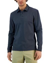 Alfani - Classic-fit Solid Long-sleeve Polo Shirt - Lyst