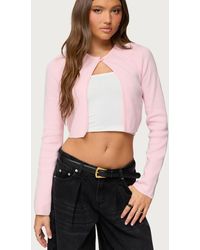 Edikted - Jayne Split Front Knit Cardigan - Lyst