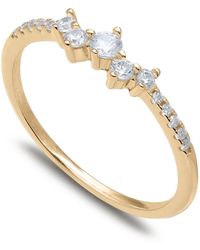 Giani Bernini - Cubic Zirconia Scattered Band In 18k Gold-plated Sterling Silver, Created For Macy's - Lyst