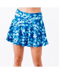 Calypsa - Plus Size Flowy Swim Skirt With Attached Shorts - Lyst