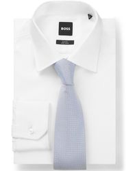 BOSS - Boss By Silk Blend Jacquard-pattern Tie - Lyst