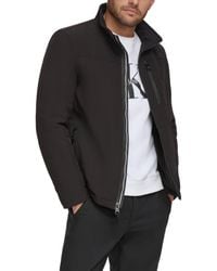 Calvin Klein - Water Resistant Soft Shell Open Bottom Jacket (Standard And Big Tall) Jacket, Spandex/Polyester - Lyst