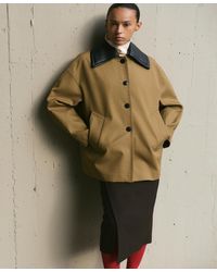 Mango - Faux Leather Effect Trench Coat - Lyst