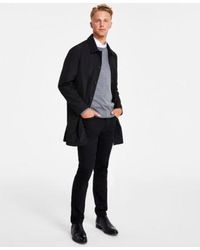 Calvin Klein - Car Coat Relaxed Fit Crewneck Sweater Slim Fit Shirt Slim Fit Stretch Jeans - Lyst