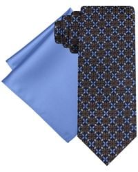 Steve Harvey - Medallion Tie & Solid Pocket Square Set - Lyst