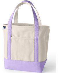 Lands' End - Medium 5 Pocket Open Top Canvas Tote Bag - Lyst