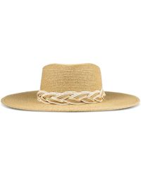 Lucky Brand - Straw Boater Hat - Lyst