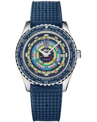 MIDO - Swiss Automatic Ocean Star Decompression Worldtimer Rubber Strap Watch 41mm - Lyst