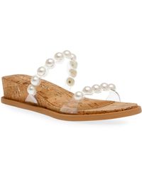 Anne Klein - Bee Embellished Wedge Sandals - Lyst