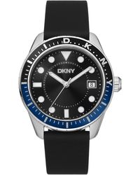 DKNY - Crosby Sport Silicone Strap Watch - Lyst