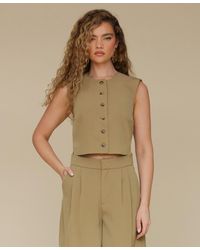 Avec Les Filles - Cropped Boxy Vest - Lyst