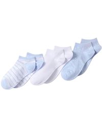 Lands' End - 3-pack Cotton Patterned Low Cut Socks - Lyst