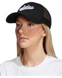 adidas - Embroidered Logo Mesh Trucker Hat - Lyst