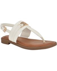 Tommy Hilfiger - Carree T-strap Flat Sandals - Lyst