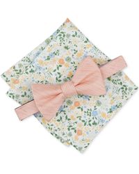 BarIII - Wren Textured Bow Tie & Floral Pocket Square Set - Lyst