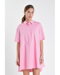 English Factory - A-line Short Sleeve Shirt Dress - Lyst