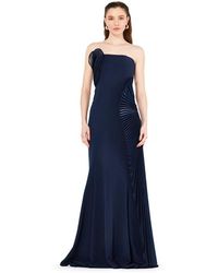 Amiri - 3d Pleated Drape Strapless Gown - Lyst