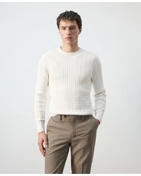 Mango - Cotton Cable-knit Sweater - Lyst