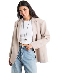Warehouse - Oversized Single Breasted Blazer - Lyst