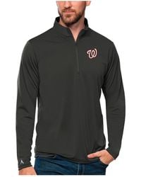 Antigua - Washington Nationals Tribute Quarter-zip Pullover Top - Lyst