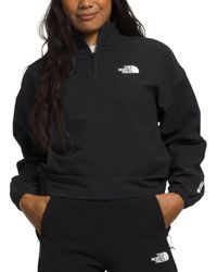 The North Face - Tekware Grid-print Quarter-zip Cropped Jacket - Lyst