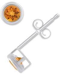 Macy's - Gemstone Round Stud Earrings - Lyst