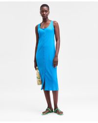 On 34th - Rib-knit Button Down Midi Dress - Lyst