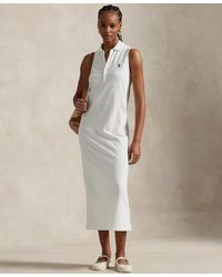 Polo Ralph Lauren - Stretch-cotton Sleeveless Polo Dress - Lyst