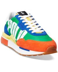 Polo Ralph Lauren - Train 89 Logo Colorblocked Lace-up Sneakers - Lyst