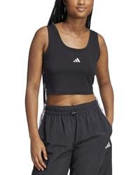 adidas - Essentials Small Logo Cotton Tank Top - Lyst