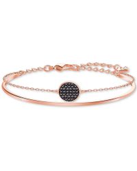 Swarovski Leslie 18k Rose Gold & Crystal Snake Cuff Bracelet in Pink | Lyst