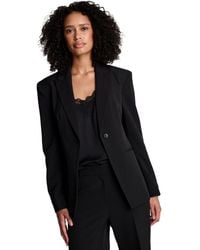 Kenneth Cole - Luxe Stretch Twill One-button Blazer - Lyst