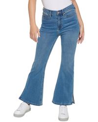 Calvin Klein - Petite Super High-rise Flare-hem Jeans - Lyst