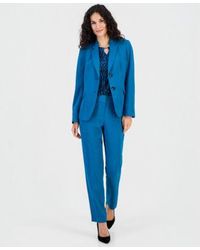 Kasper - Notched Collar Jacket Printed Diamond Neck Blouse Ava Straight Leg Pants - Lyst