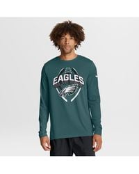 Nike - Midnight Philadelphia Eagles Primetime Legend Icon Performance Long Sleeve T-shirt - Lyst