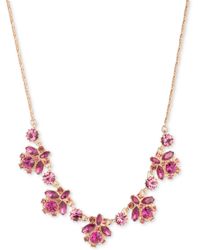 Marchesa - Gold-tone Crystal Frontal Necklace - Lyst