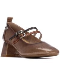 Xti - Block Heel Pointy Toe Pumps By - Lyst